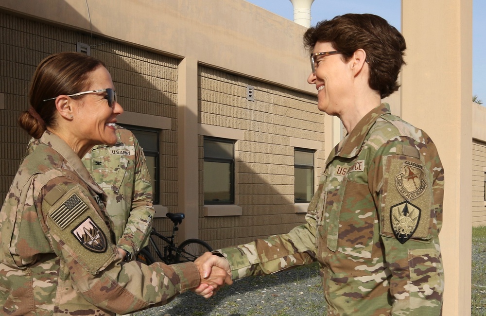 Gen. Jacqueline Van Ovost visits Camp Arifjan, Kuwait Feb. 2023