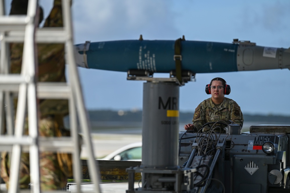 34th Expeditionary Bomb Squadron conducts bomb loading exercise