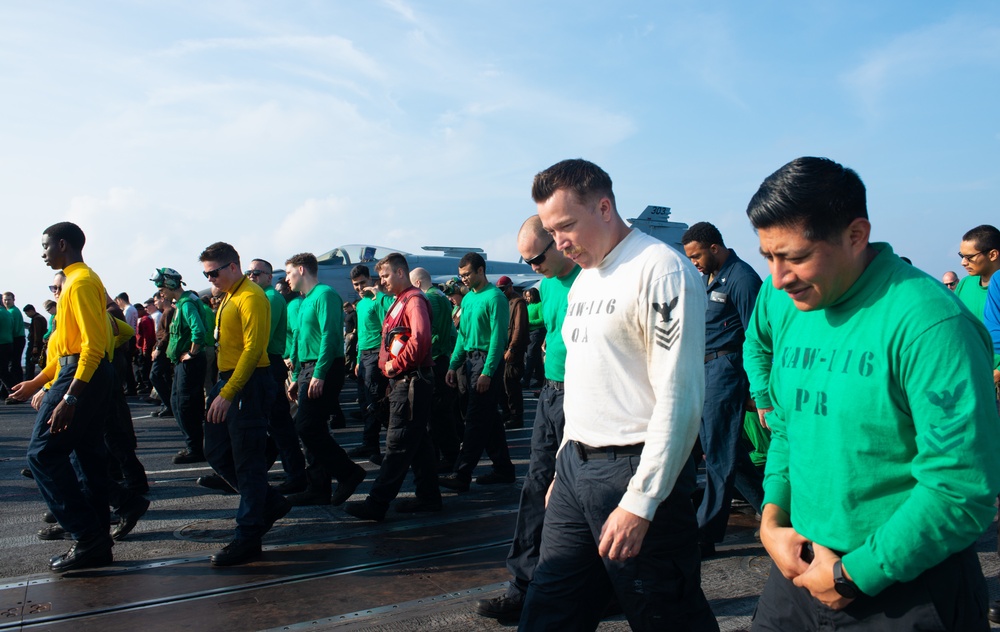 Sailors Participate In A FOD Walkdown