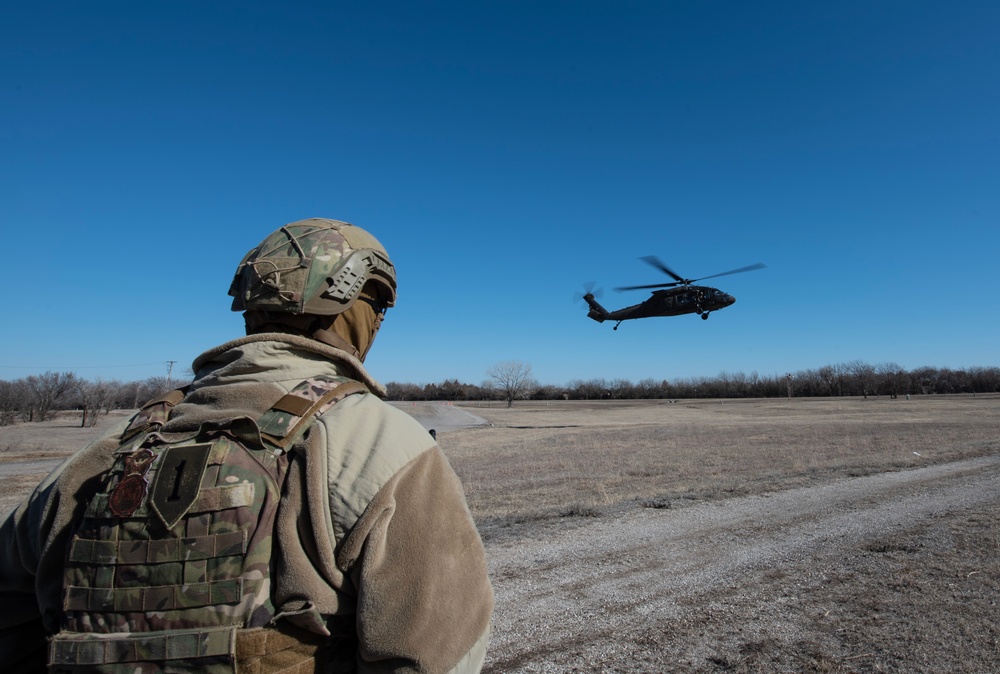 22 SFS conducts helo training with U.S. Army