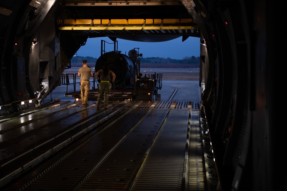 JB Charleston Airmen load critical infrastructure equipment bound for Ukraine