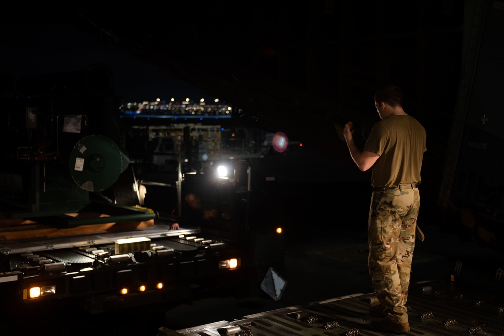 JB Charleston Airmen load critical infrastructure equipment bound for Ukraine