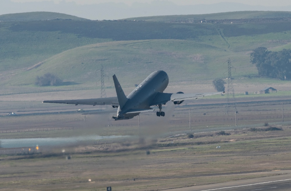 Travis AFB conducts combined KC-10, KC-46 integrated mission sortie training