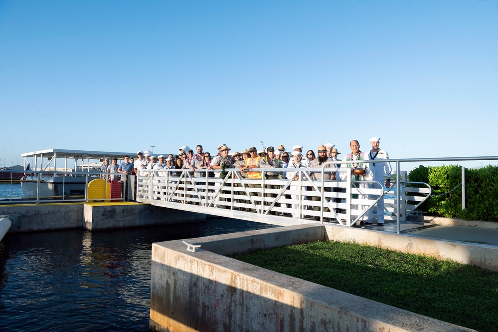 Completion of Dock Ceremony at the Pearl Harbor National Memorial