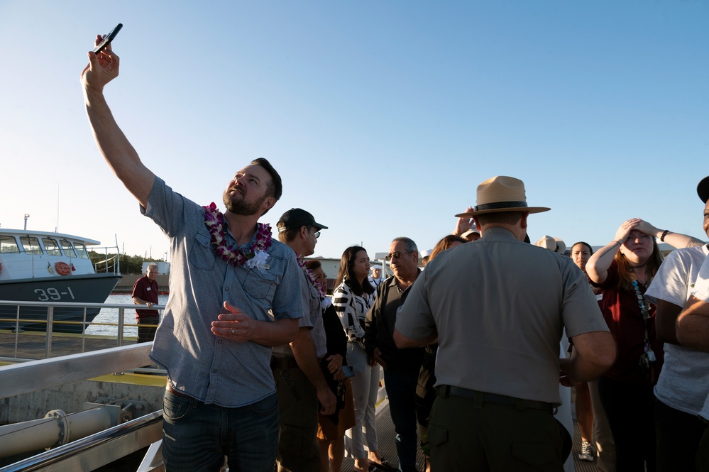 Completion of Dock Ceremony at the Pearl Harbor National Memorial