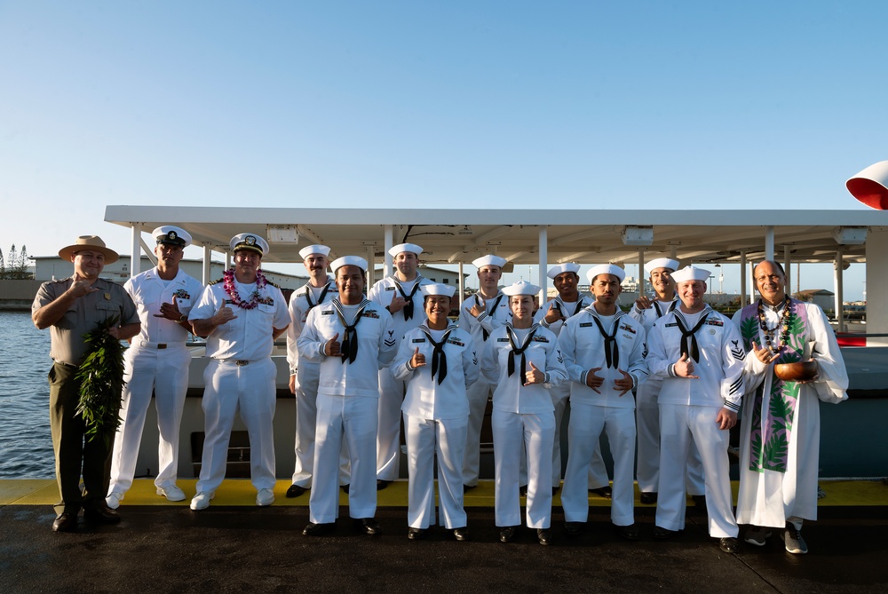 Completion of Dock Ceremony at the Pearl Harbor National Memorial