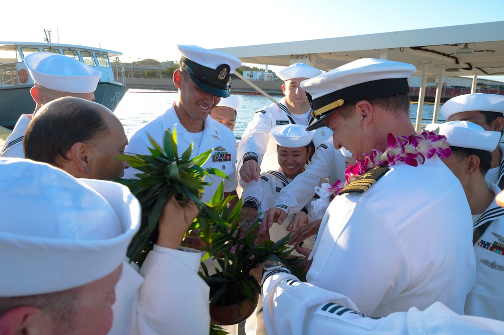 Completion of Dock Ceremony at the Pearl Harbor National Memorial