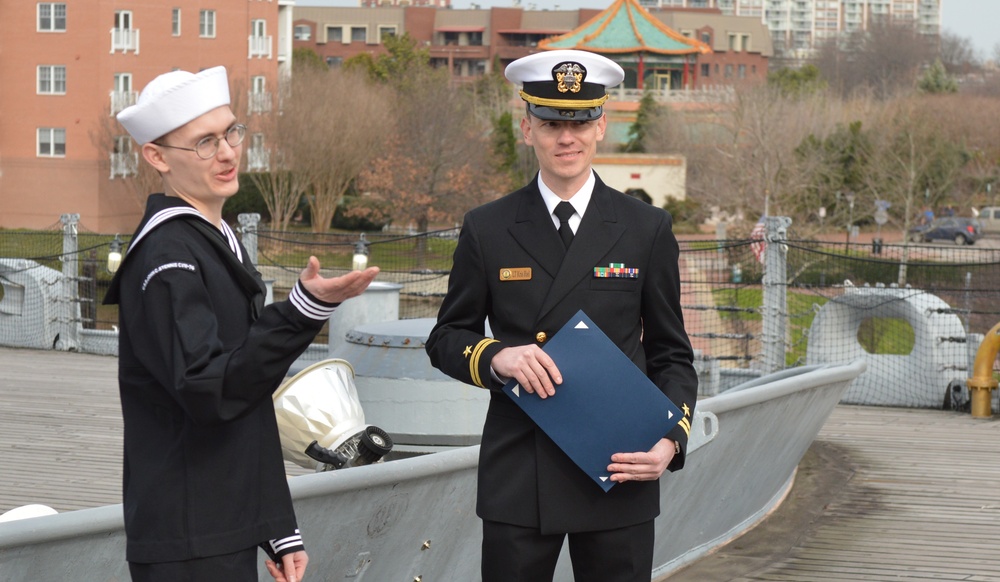 Battleship Re-enlistment Ceremony