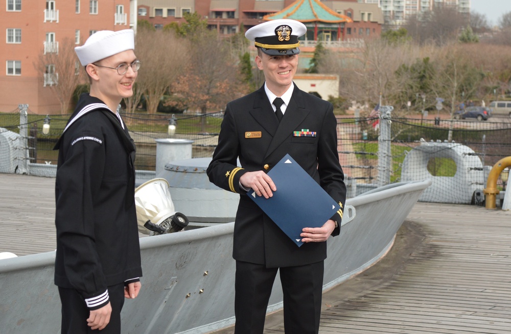 Battleship Re-enlistment Ceremony
