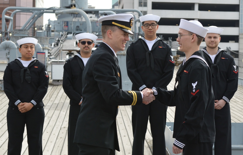 Battleship Re-enlistment Ceremony