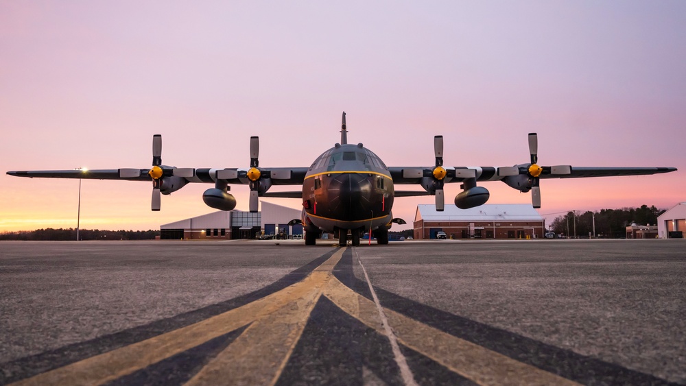 Centennial Heritage C-130H at sunrise