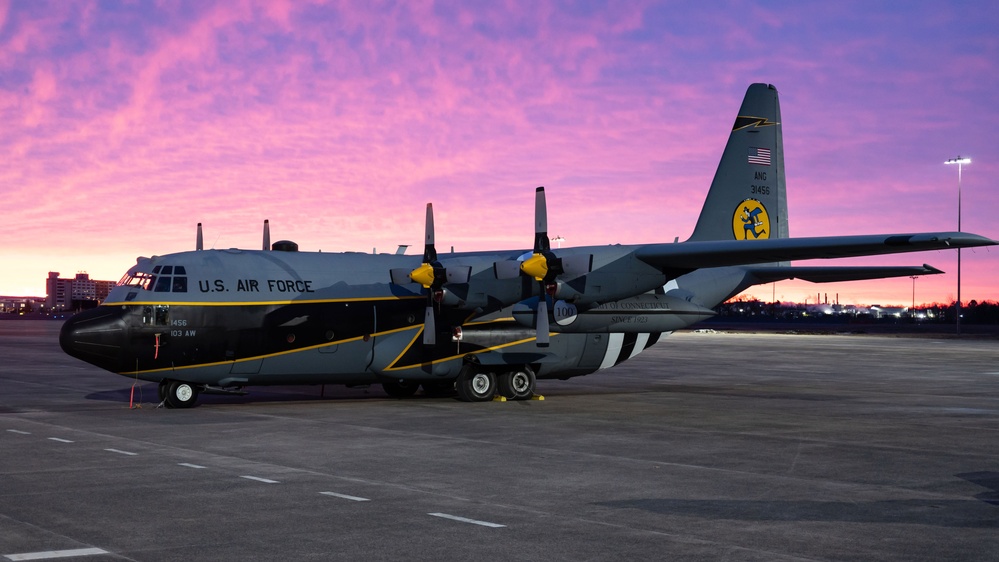 Centennial Heritage C-130H at sunrise