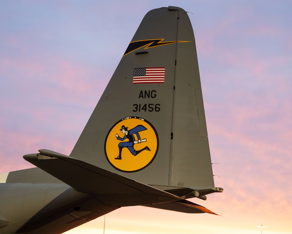 Centennial Heritage C-130H at sunrise