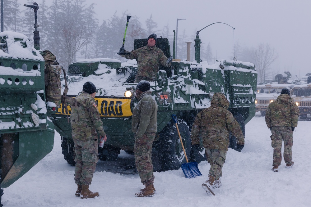 Stryker in the snow