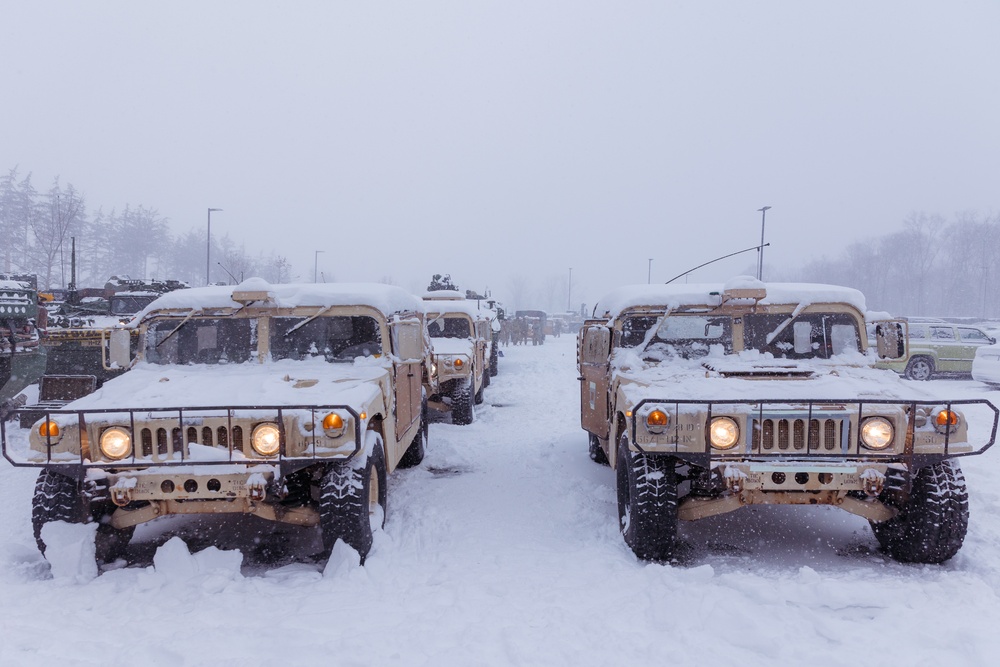 Stryker in the snow