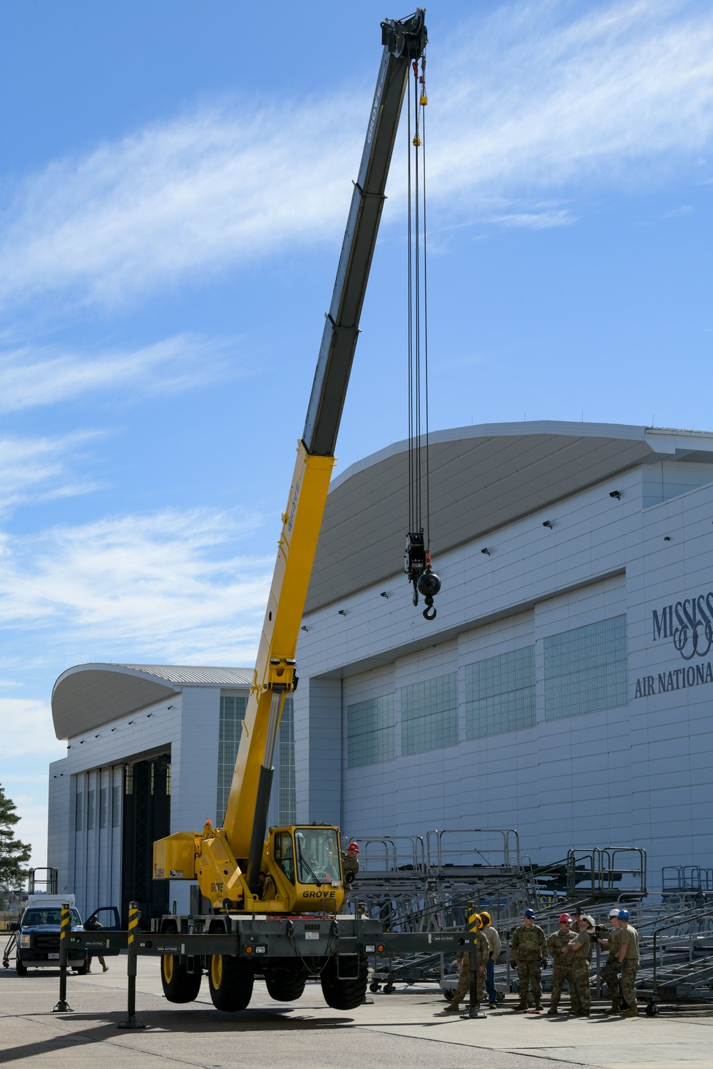 172nd Maintainers and Civil Engineers receive crane training