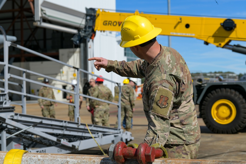 172nd Maintainers and Civil Engineers receive crane training