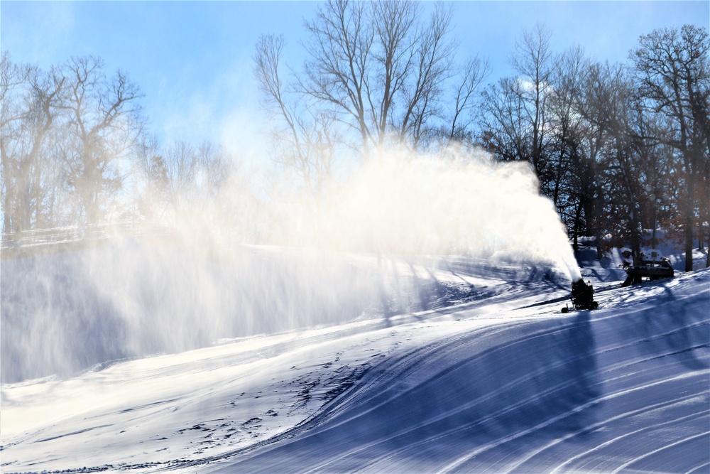 Snowmaking at Fort McCoy's Whitetail Ridge Ski Area