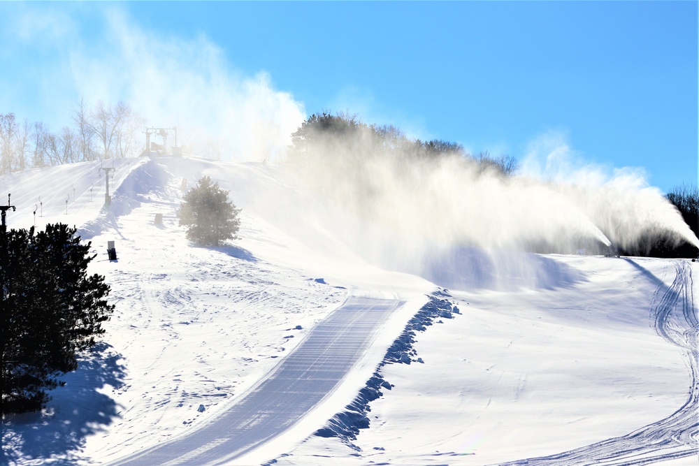 Snowmaking at Fort McCoy's Whitetail Ridge Ski Area