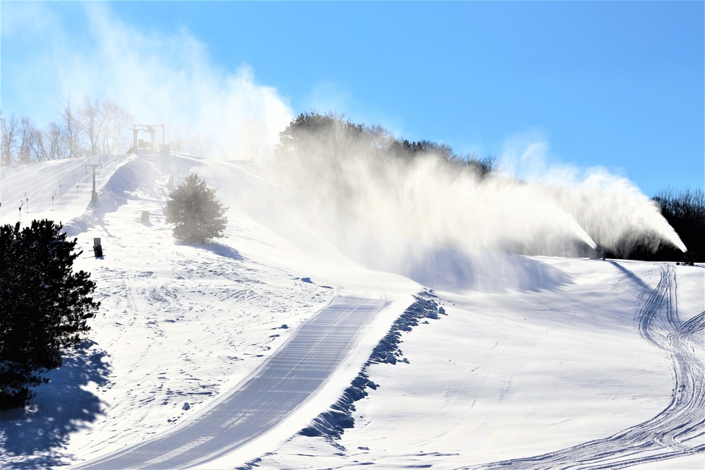 Snowmaking at Fort McCoy's Whitetail Ridge Ski Area