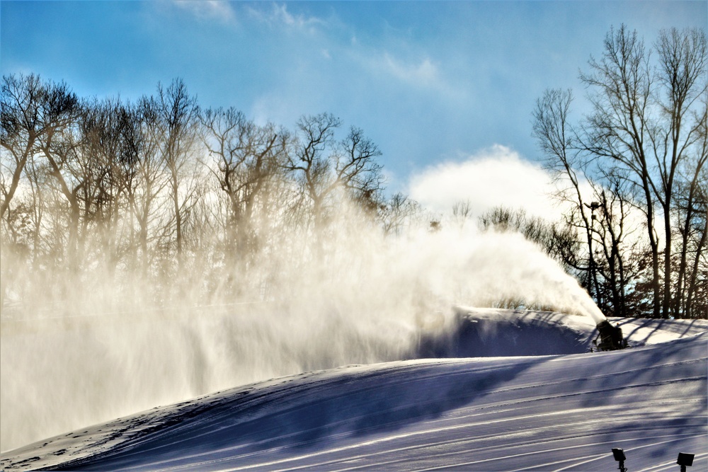 Snowmaking at Fort McCoy's Whitetail Ridge Ski Area