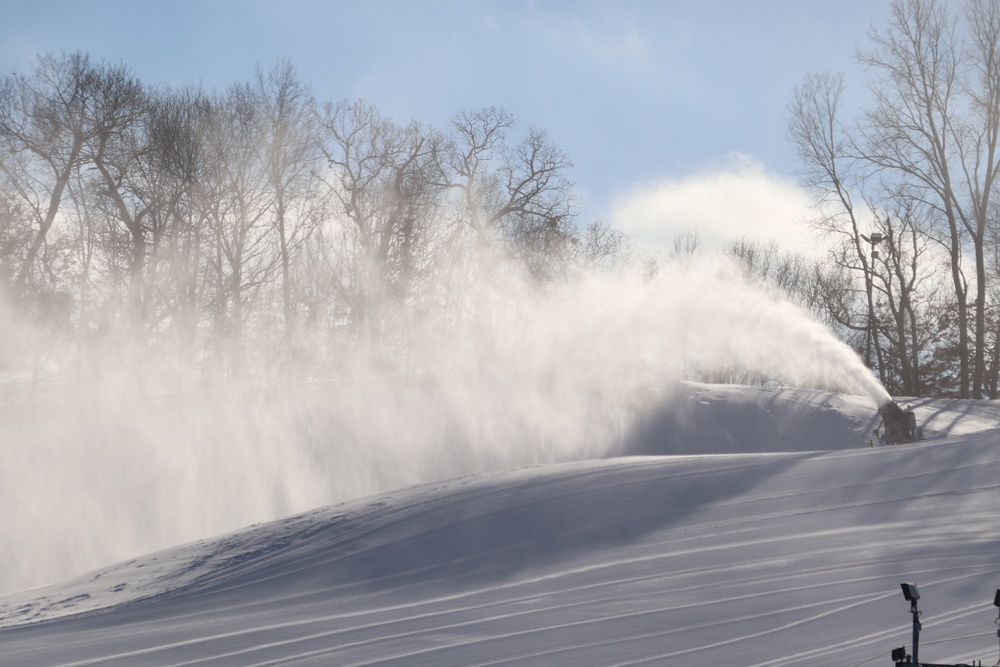 Snowmaking at Fort McCoy's Whitetail Ridge Ski Area