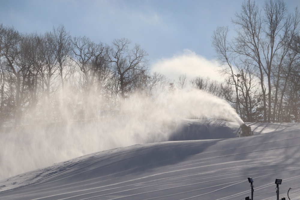 Snowmaking at Fort McCoy's Whitetail Ridge Ski Area