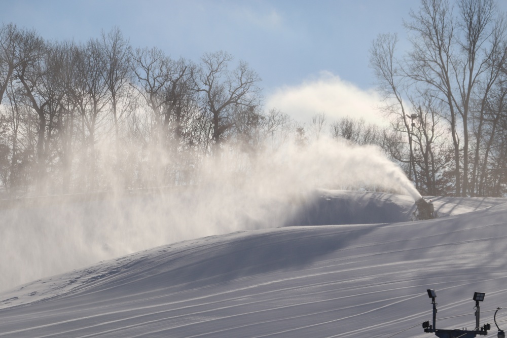 Snowmaking at Fort McCoy's Whitetail Ridge Ski Area