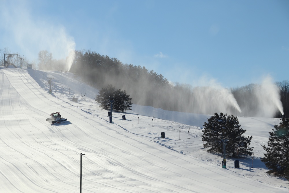 Snowmaking at Fort McCoy's Whitetail Ridge Ski Area