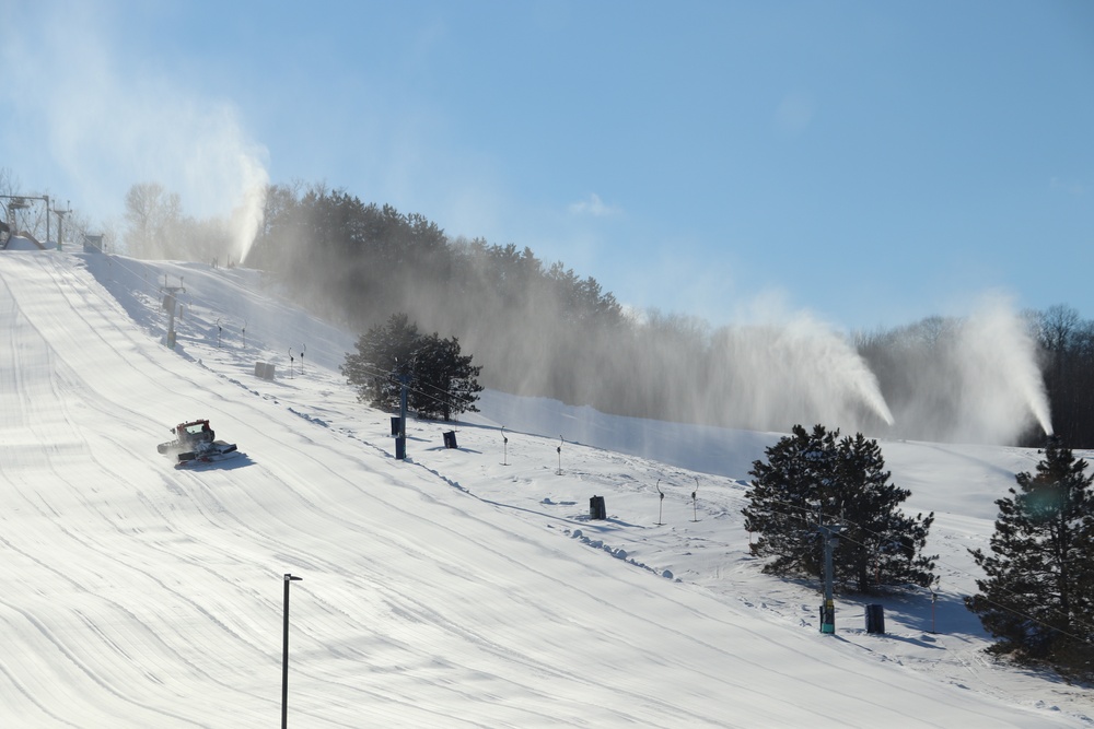 Snowmaking at Fort McCoy's Whitetail Ridge Ski Area