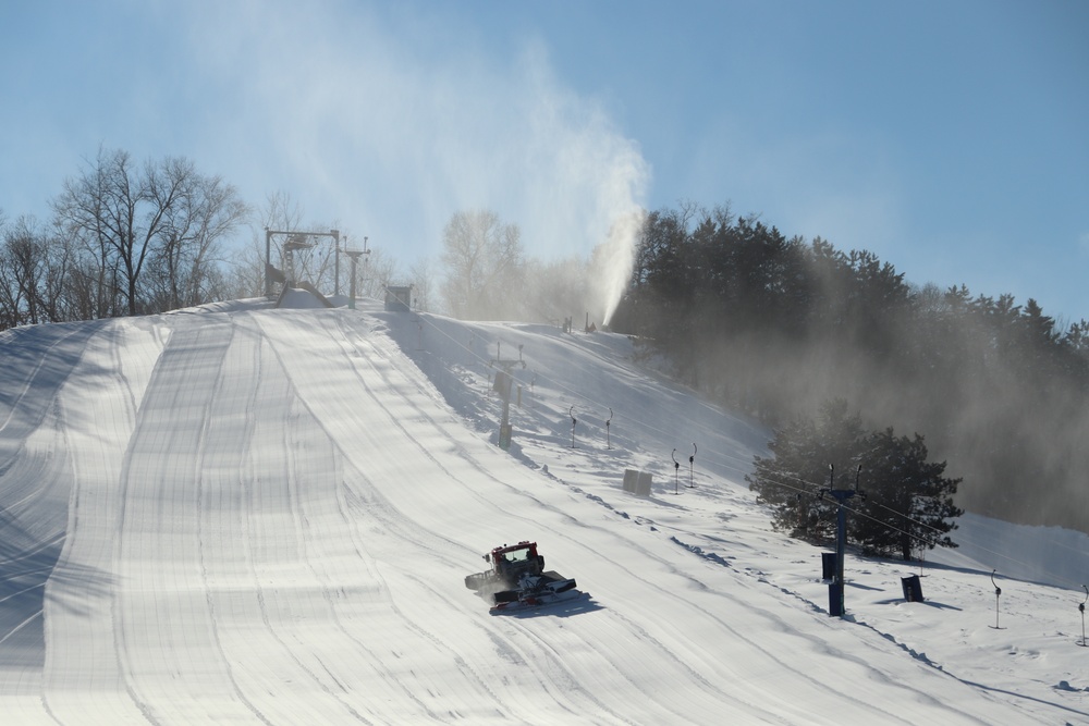 Snowmaking at Fort McCoy's Whitetail Ridge Ski Area