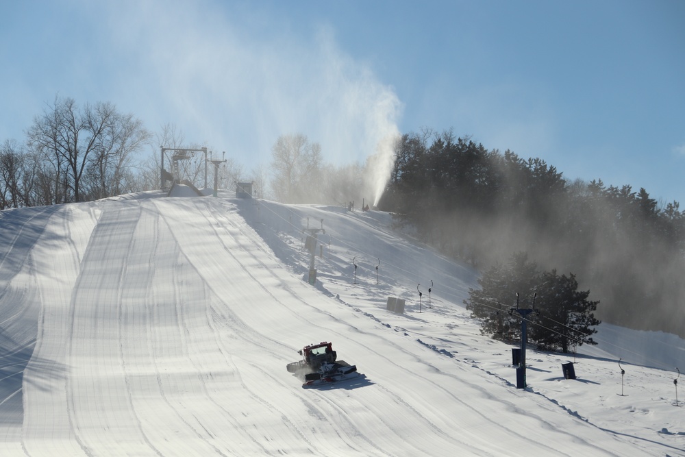 Snowmaking at Fort McCoy's Whitetail Ridge Ski Area