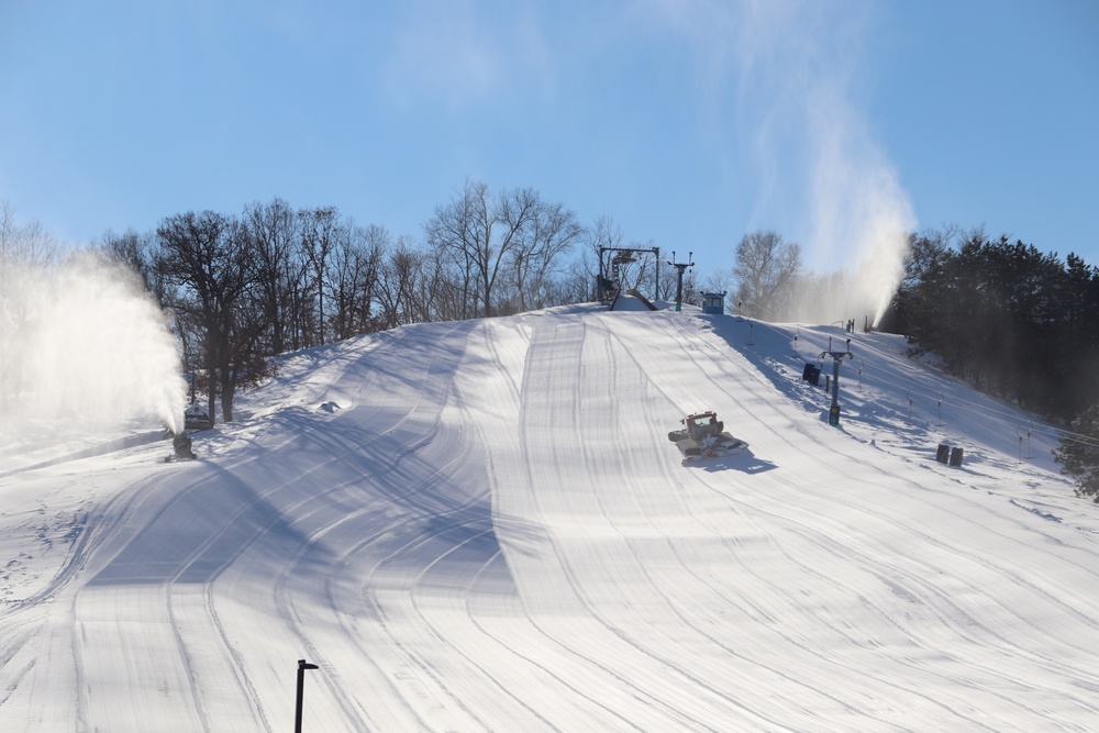 Snowmaking at Fort McCoy's Whitetail Ridge Ski Area