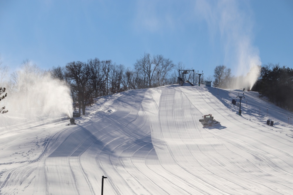 Snowmaking at Fort McCoy's Whitetail Ridge Ski Area