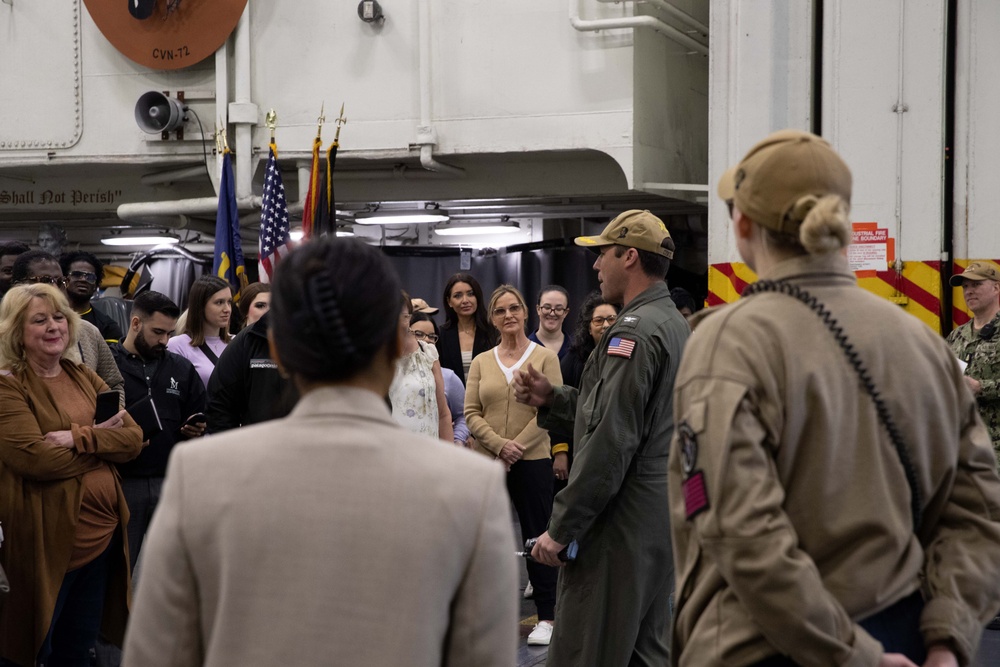 Abraham Lincoln hosts Navy Office of Legislative Affairs liaisons