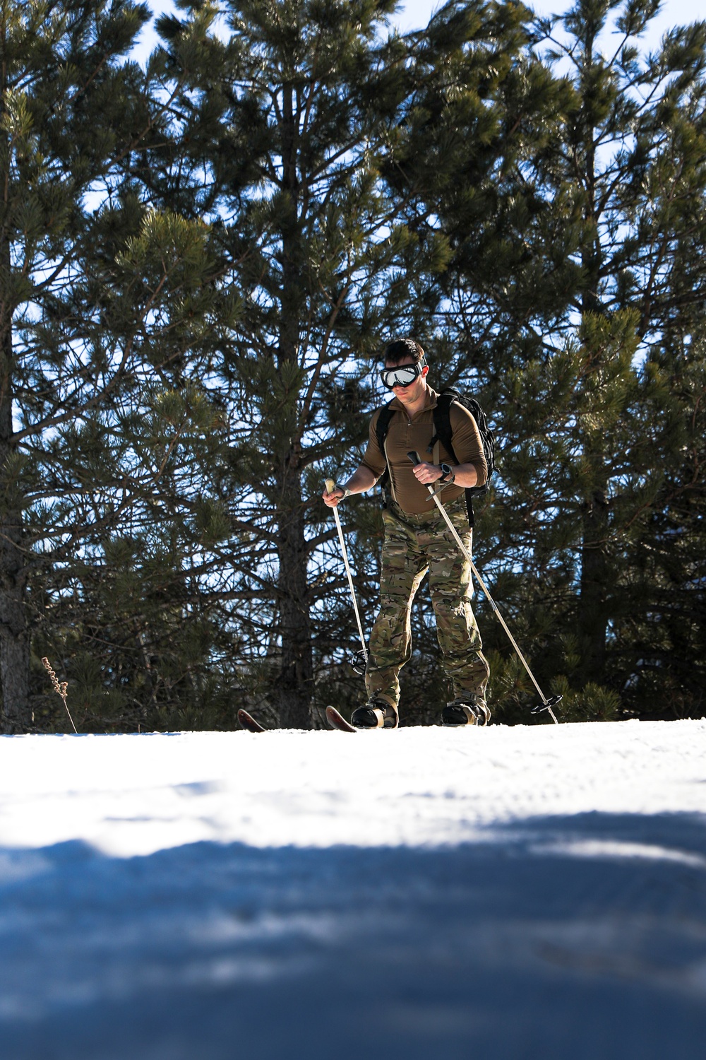 U.S. Navy Explosive Ordnance Disposal Technicians Cross-Country Skis