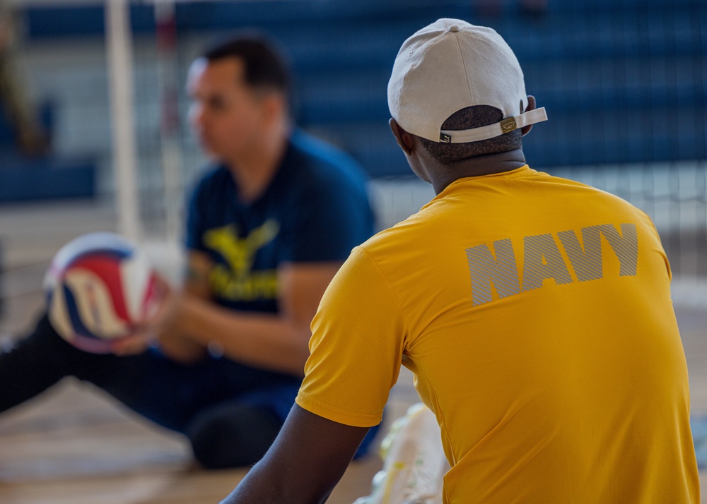 Team Navy Adaptive Sports Sitting Volleyball Camp at JBPHH