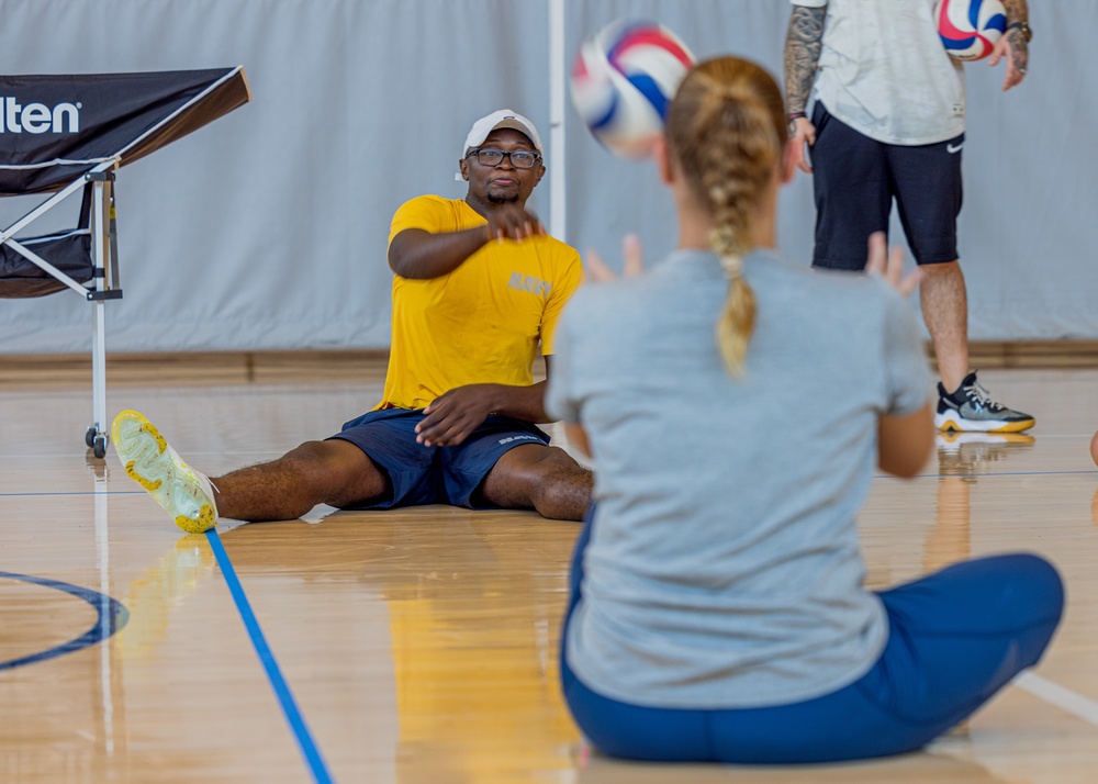 Team Navy Adaptive Sports Sitting Volleyball Camp at JBPHH