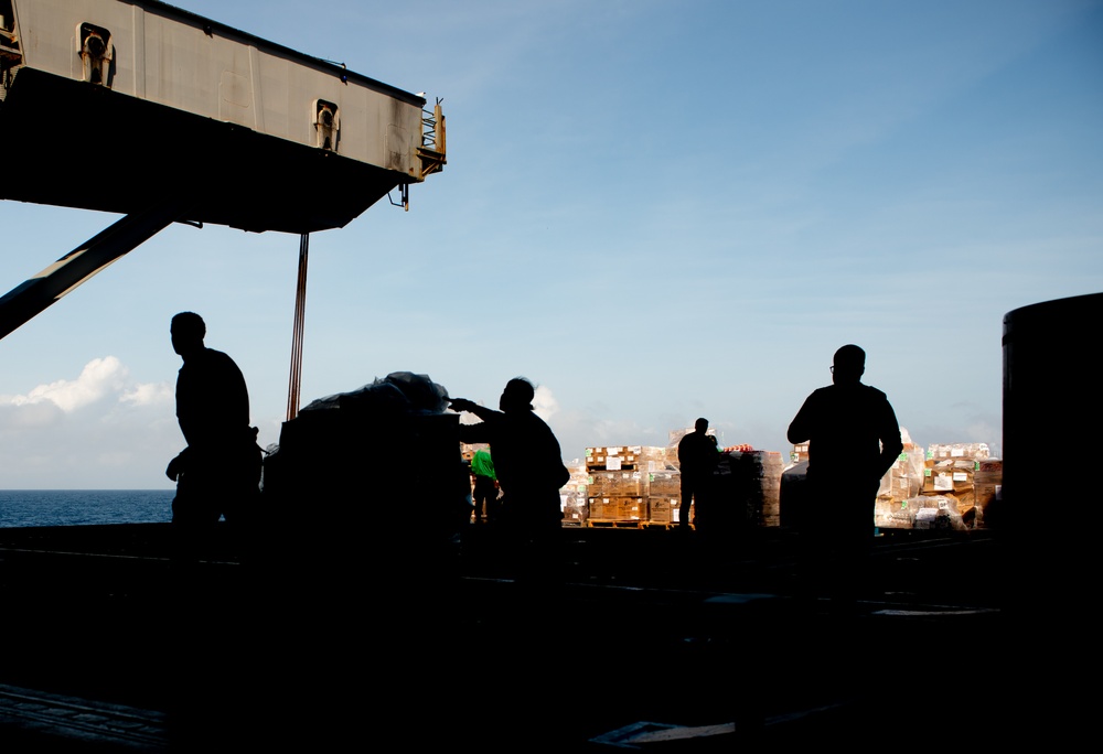 Nimitz Conducts A Replenishment-At-Sea