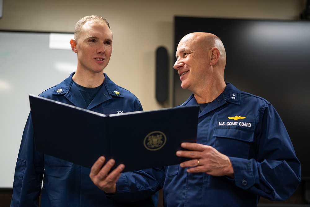 Coast Guard member receives Coast Guard Medal for heroic efforts