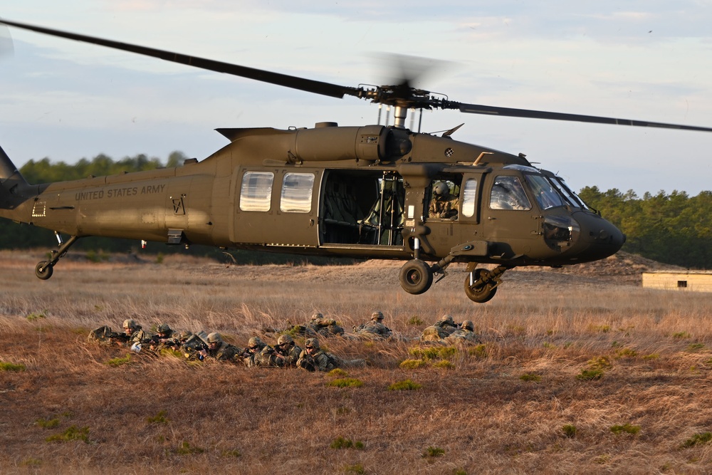 1st Battalion 114th Infantry conducting Air Assault Training on range 61, 10 February 2023.