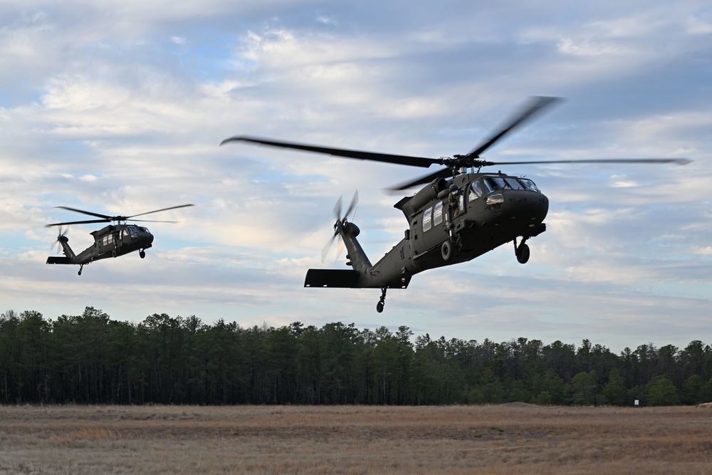 1st Battalion 114th Infantry conducting Air Assault Training on range 61, 10 February 2023.