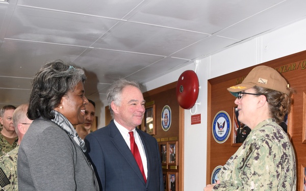 U.S. Ambassador to the United Nations Linda Thomas-Greenfield, U.S. Senator Tim Kaine Visit the Hospital Ship USNS Comfort