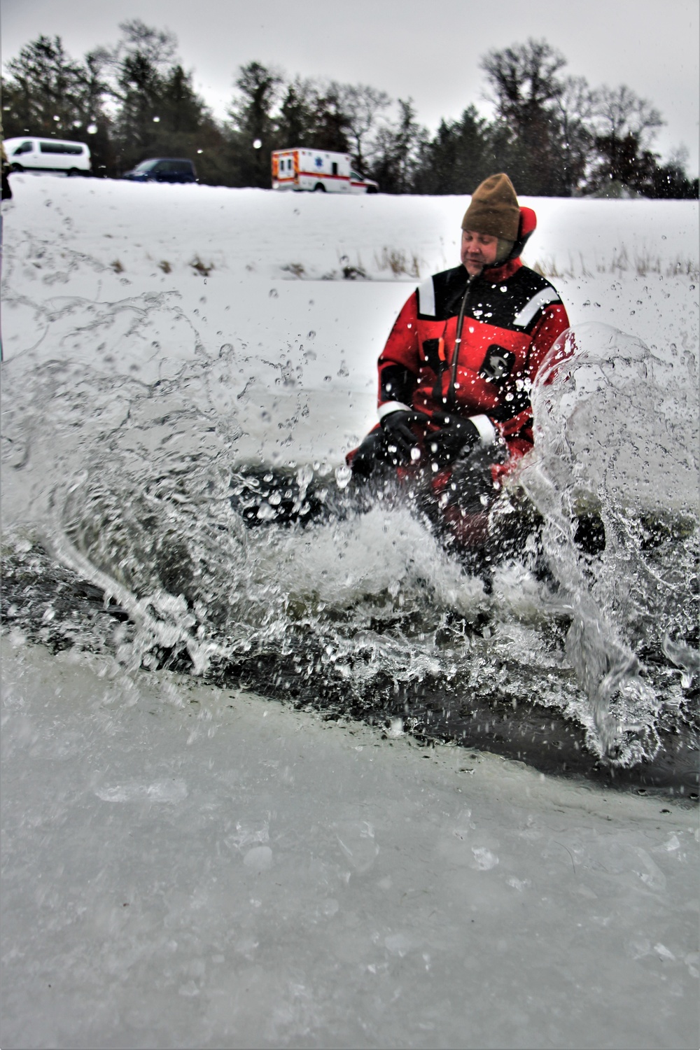 January 2023 cold-water immersion training up close at Fort McCoy