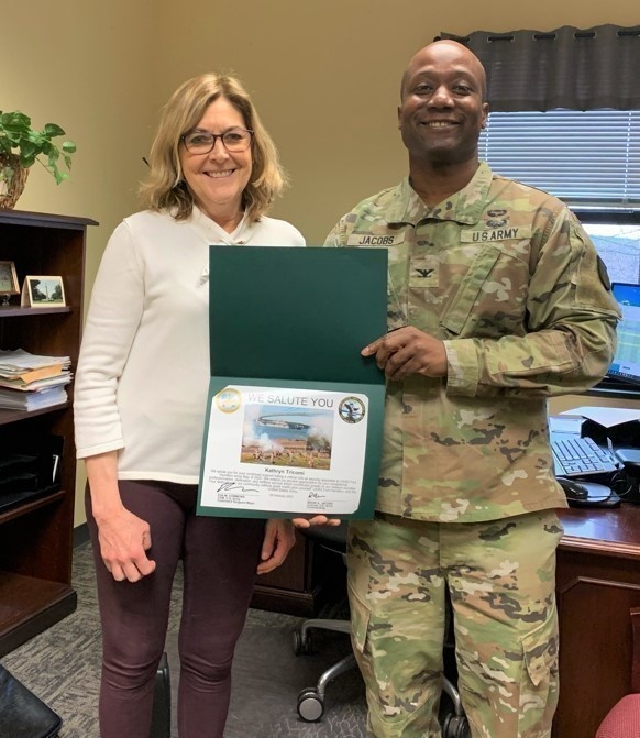 West Point employee recognized by USAG FT Hamilton Commander