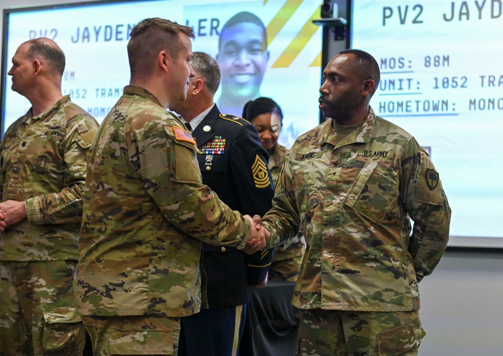 Recruitment Sustainment Program Battle Handoff ceremony