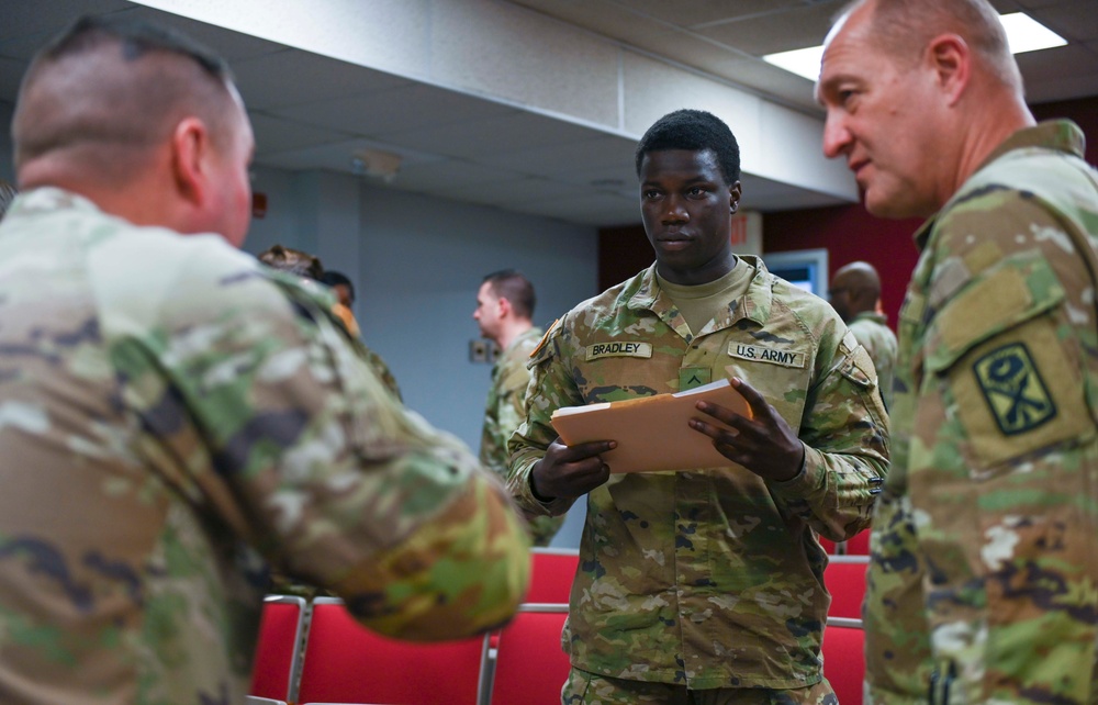 Recruitment Sustainment Program Battle Handoff ceremony