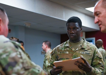 Recruitment Sustainment Program Battle Handoff ceremony