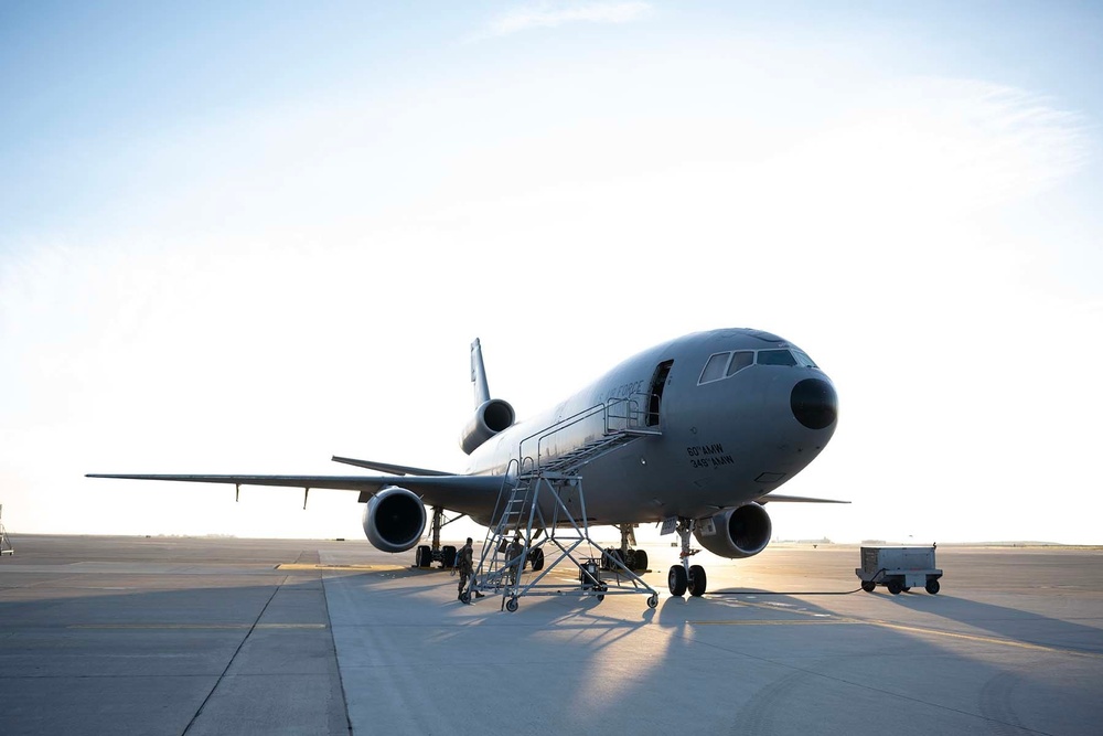 Travis AFB conducts combined KC-10, KC-46 integrated mission sortie training