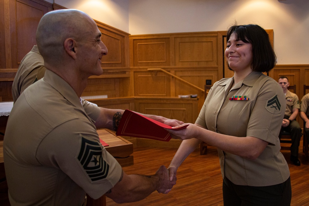 Headquarters Battalion’s Corporal’s Course 1-23 Graduation